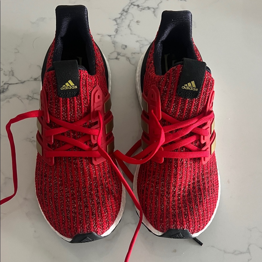 Adidas Ultraboost x GOT  Red and Gold Running Shoes - Picture 2 of 7